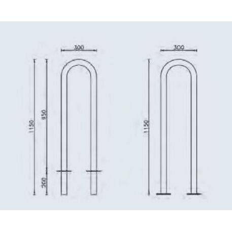 Metal bicycle parking racks 'Lofoten'
