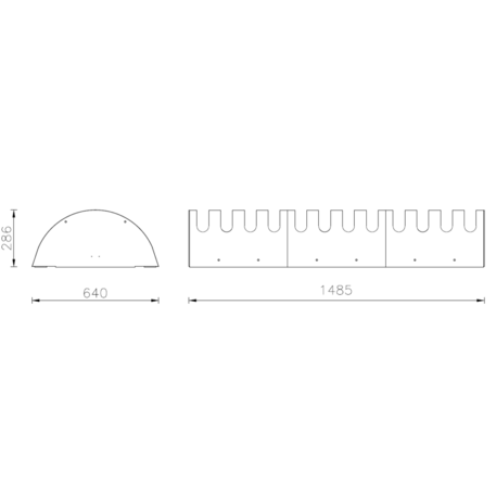 Metal bicycle parking racks 'Modular 5'