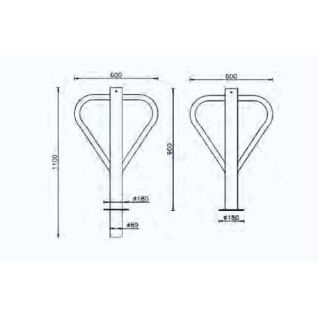 Metal bicycle parking racks 'Oslo'