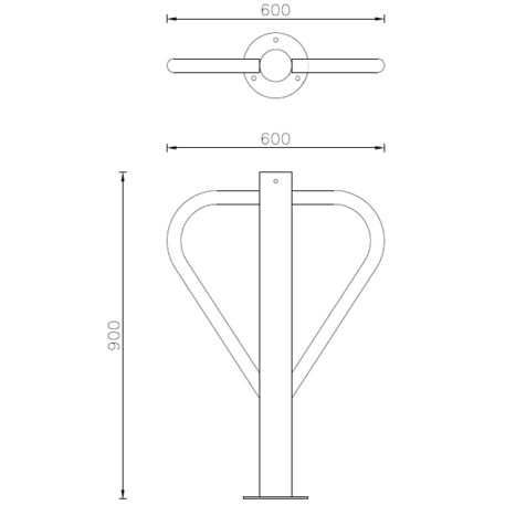Metal bicycle parking racks 'Oslo'