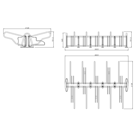 Metal bicycle parking racks 'Recoaro 10'