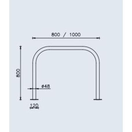 Metal bicycle parking racks 'Roma 1'