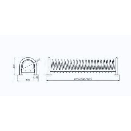 Metal bicycle parking racks 'Spirit'