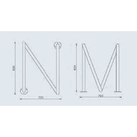 Metal bicycle parking racks 'Spyro'