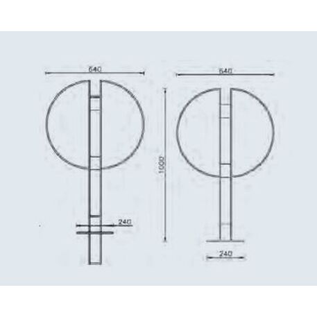 Metal bicycle parking racks 'Vip'
