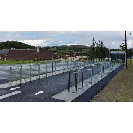 Metal bicycle parking racks 'Zurigo 350x120mm'