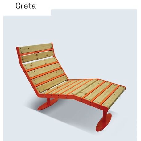 Metal deck chair 'Greta - 600mm/MDL'