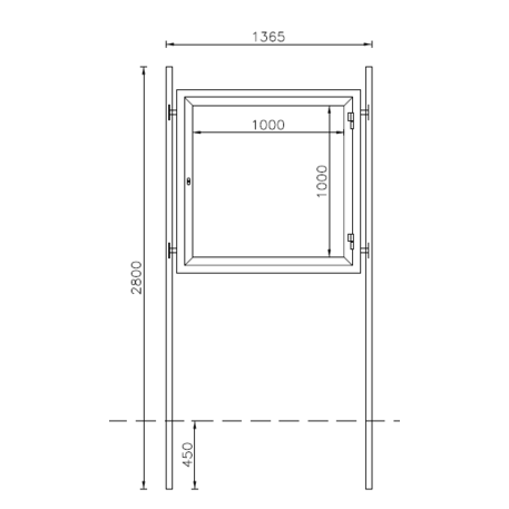 Information stand / Display board 'Asti 100x100cm'