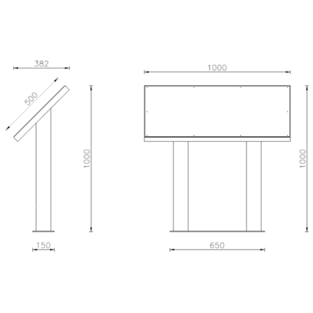 Information stand / Display board 'Book'