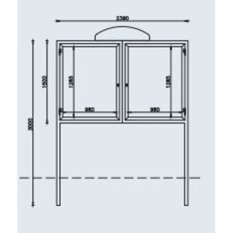 Information stand / Display board 'Expo 200x130cm'