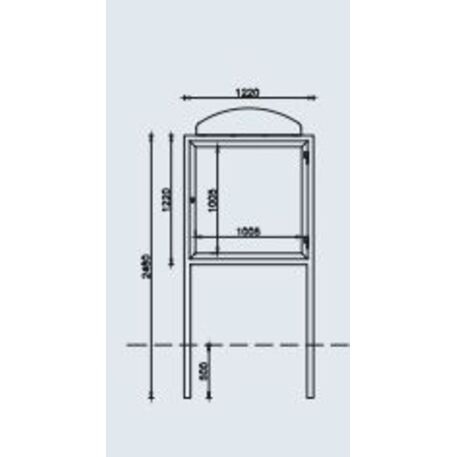 Information stand / Display board 'Expo 100x100cm'