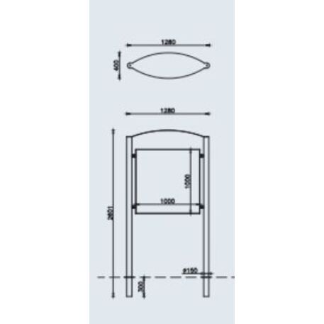 Information stand / Display board 'Poster 100x100cm'