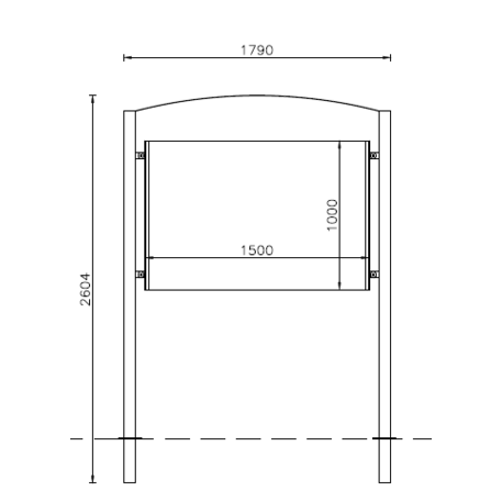 Information stand / Display board 'Poster 150x100cm'