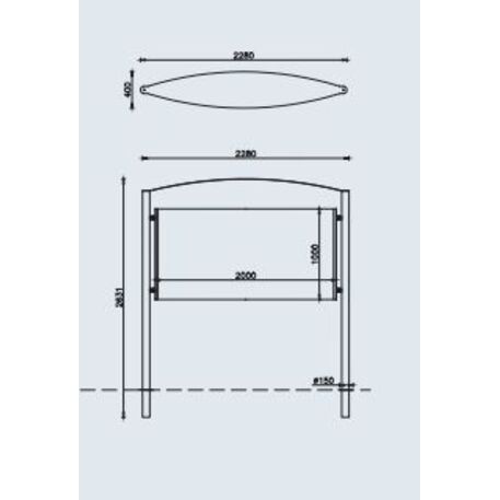 Information stand / Display board 'Poster 200x100cm'