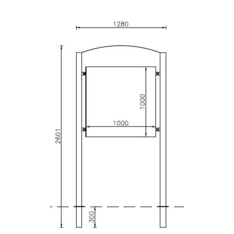 Information stand / Display board 'Poster 100x100cm'