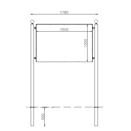 Information stand / Display board 'Stendarto 150x100cm'