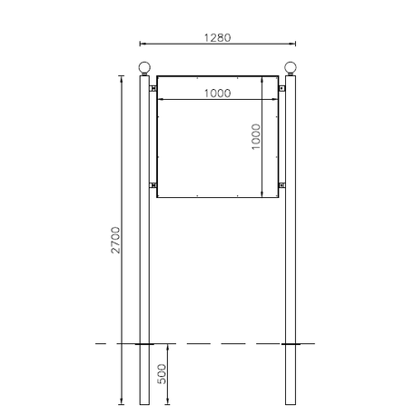 Information stand / Display board 'Stendarto 100x100cm'