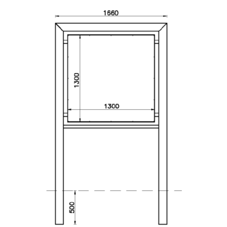Information stand / Display board 'Vision 130x130cm'