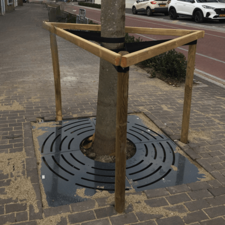 Metal tree root protection 1000x1000mm / 500mm 'Model BQ'