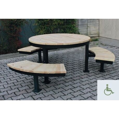 Metal bench + table 'Bilbao Picnic' 