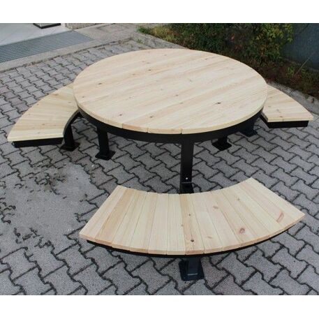 Metal bench + table 'Bilbao Picnic' 