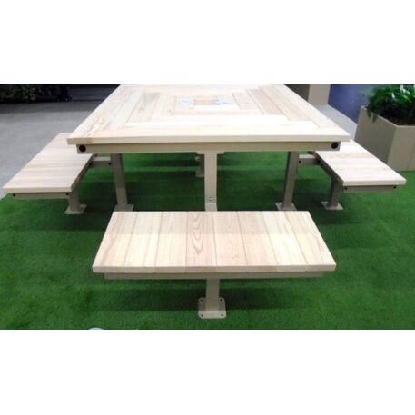 Metal bench + table 'Bilbao Picnic' 