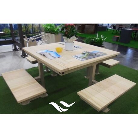 Metal bench + table 'Bilbao Picnic' 