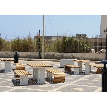 Metal bench + table 'Contoure Picnic'