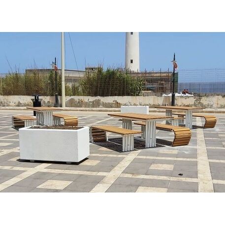 Metal bench + table 'Contoure Picnic'