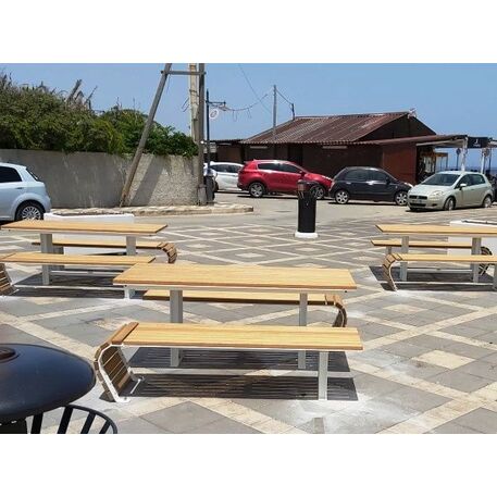 Metal bench + table 'Contoure Picnic'
