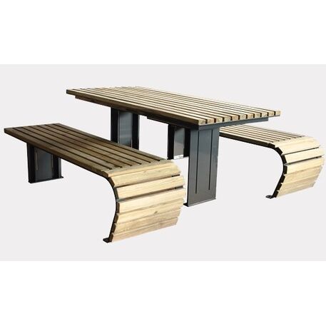 Metal bench + table 'Contoure Picnic'