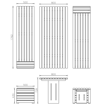 Metal bench + table 'Contoure Picnic'