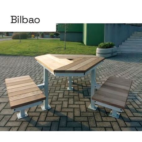 Metallbank + Tisch 'Bilbao Picnic' 