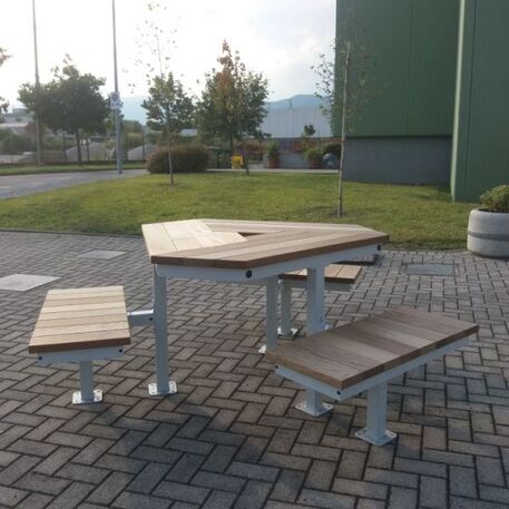 Metallbank + Tisch 'Bilbao Picnic' 