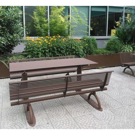 Metal bench + table 'Rest Picnic'