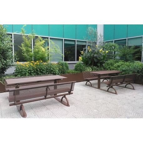 Metal bench + table 'Rest Picnic'