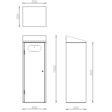 Metal litter bin for sorting 'Amalfi 40L'