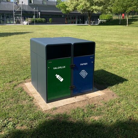 Metal litter bin for sorting 'Cubo 100L'