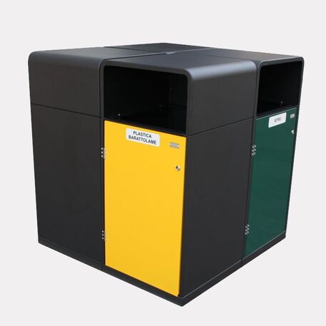 Metal litter bin for sorting 'Cubo 100L'