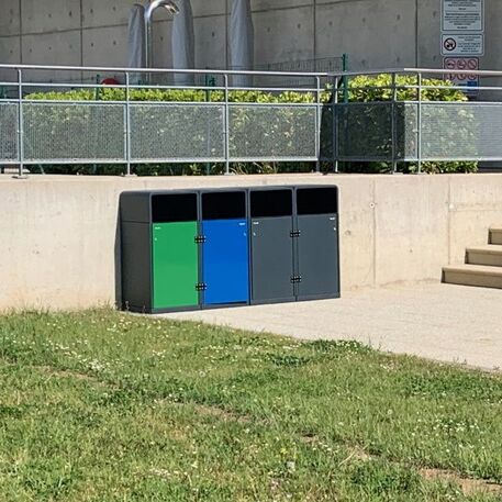 Metal litter bin for sorting 'Cubo 100L'