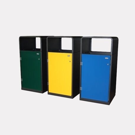 Metal litter bin for sorting 'Cubo 100L'