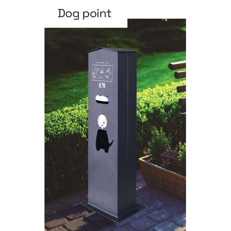 Metallmülleimer für Hunde 'Dog point 30L'