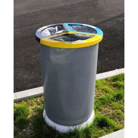 Metal litter bin for sorting 'FLY3 120L'
