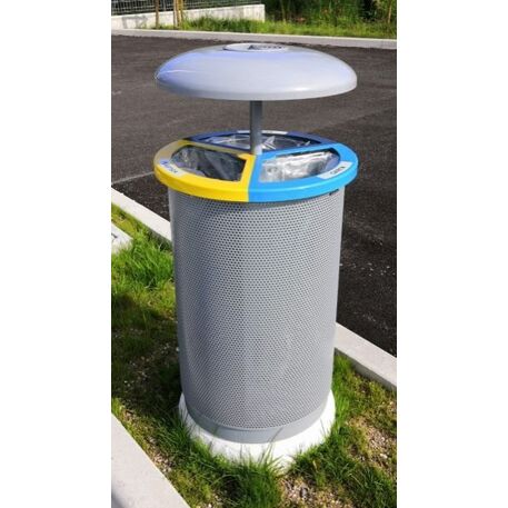 Metal litter bin for sorting 'FLY3 120L'