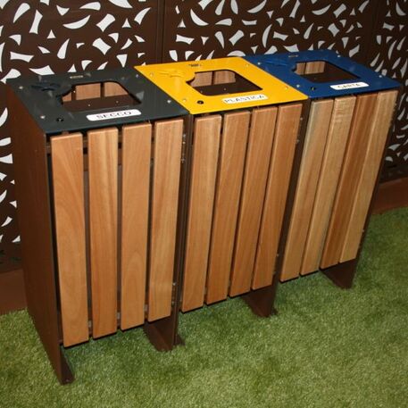 Metal litter bin for sorting 'Isola 95L'