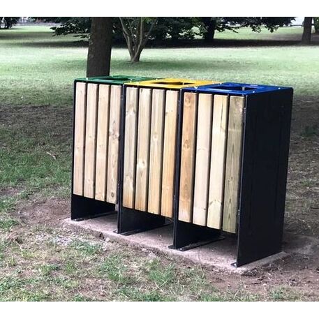 Metal litter bin for sorting 'Isola 95L'