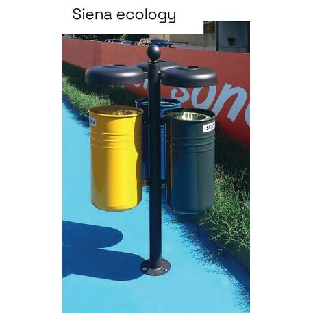 Metal litter bin for sorting 'Siena Ecology / 2x45L / 4x45L'