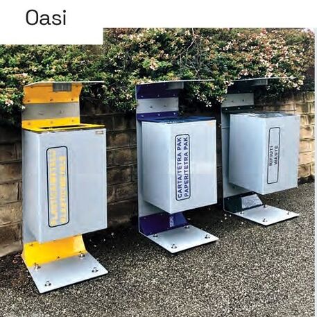 Metal litter bin for sorting 'Oasi 70L'