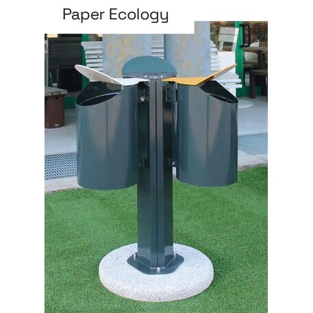 Metal litter bin for sorting 'Paper Ecology / 2x30L / 3x30L'