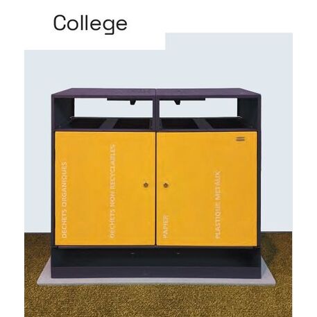 Metal litter bin for sorting 'College 2x30L / 4x30L'